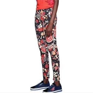 Desigual Women's Erika Floral Stretch Trousers Pants Size EU 38 US 6